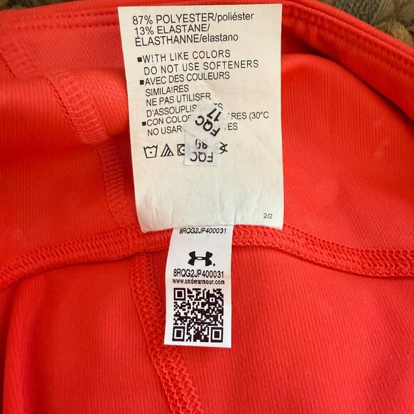 Under Armour | UA RUSH Upstream Pink Camo Compression Crop Leggings XS NWOT - Picture 9 of 10